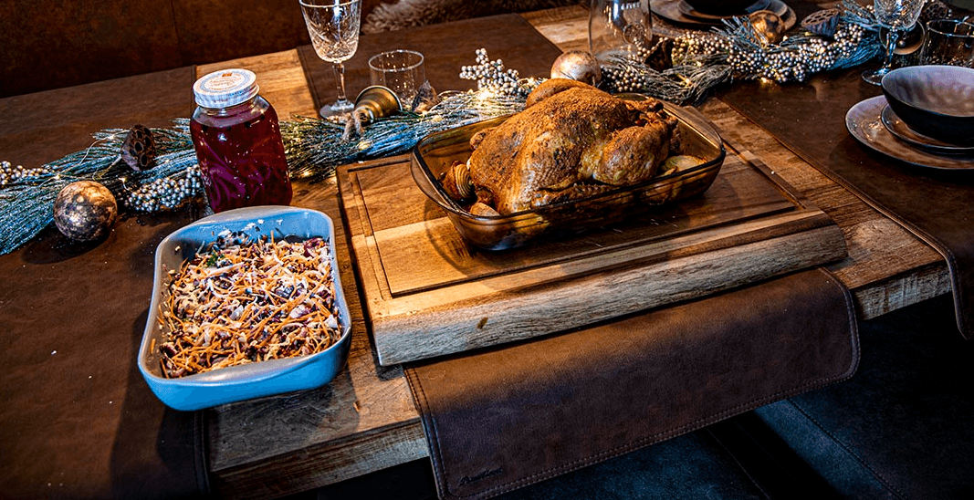 Gebraden Kerstkalkoen met Jus van de BBQ